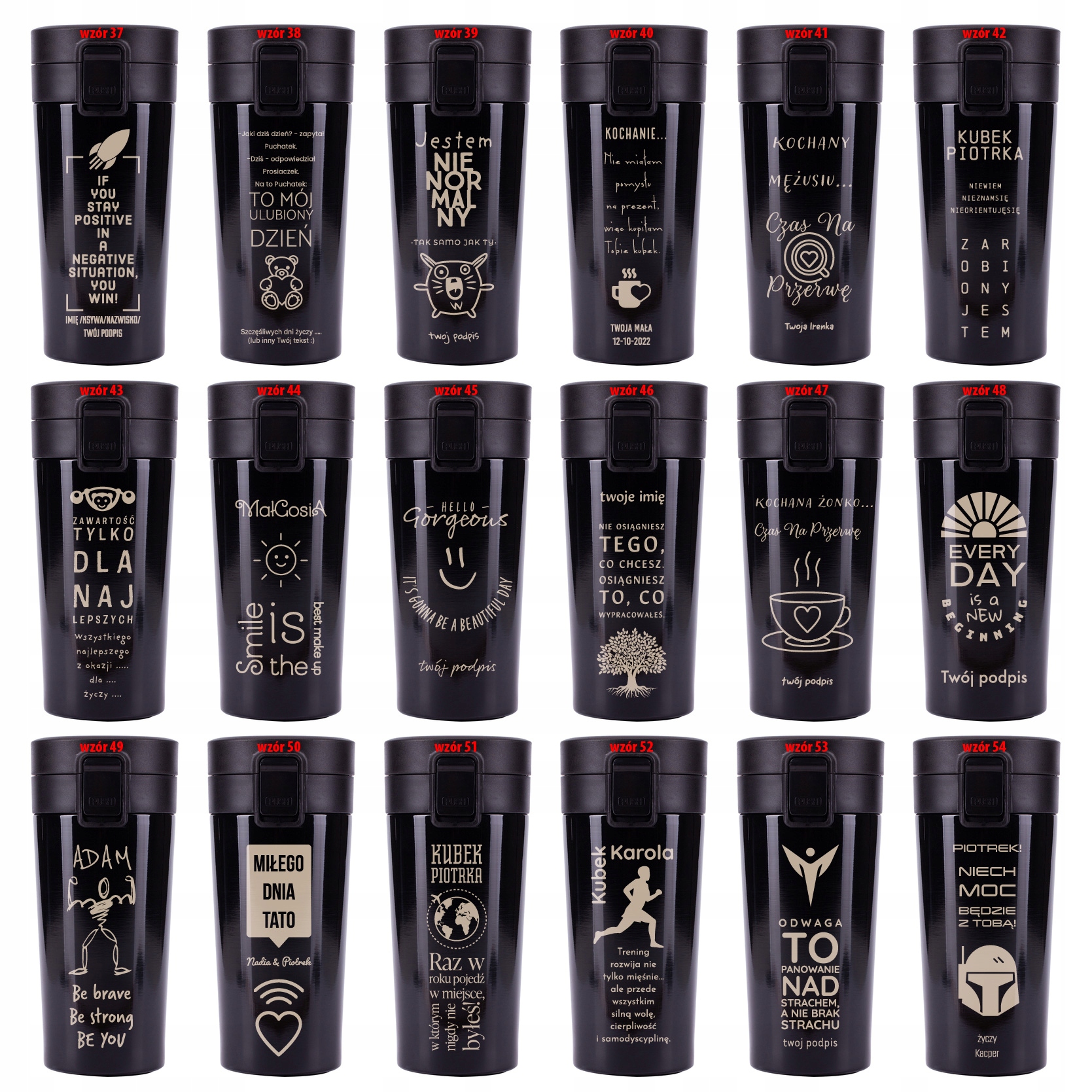 KUBEK TERMICZNY Z GRAWEREM Twój napis KOLORY Rodzaj termos na napoje