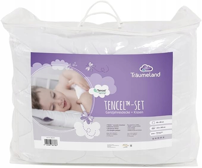 KOŁDRA 140x200 ANTYALERGICZNA BAWEŁNA CAŁOROCZNA TRAUMELAND Długość 140 cm