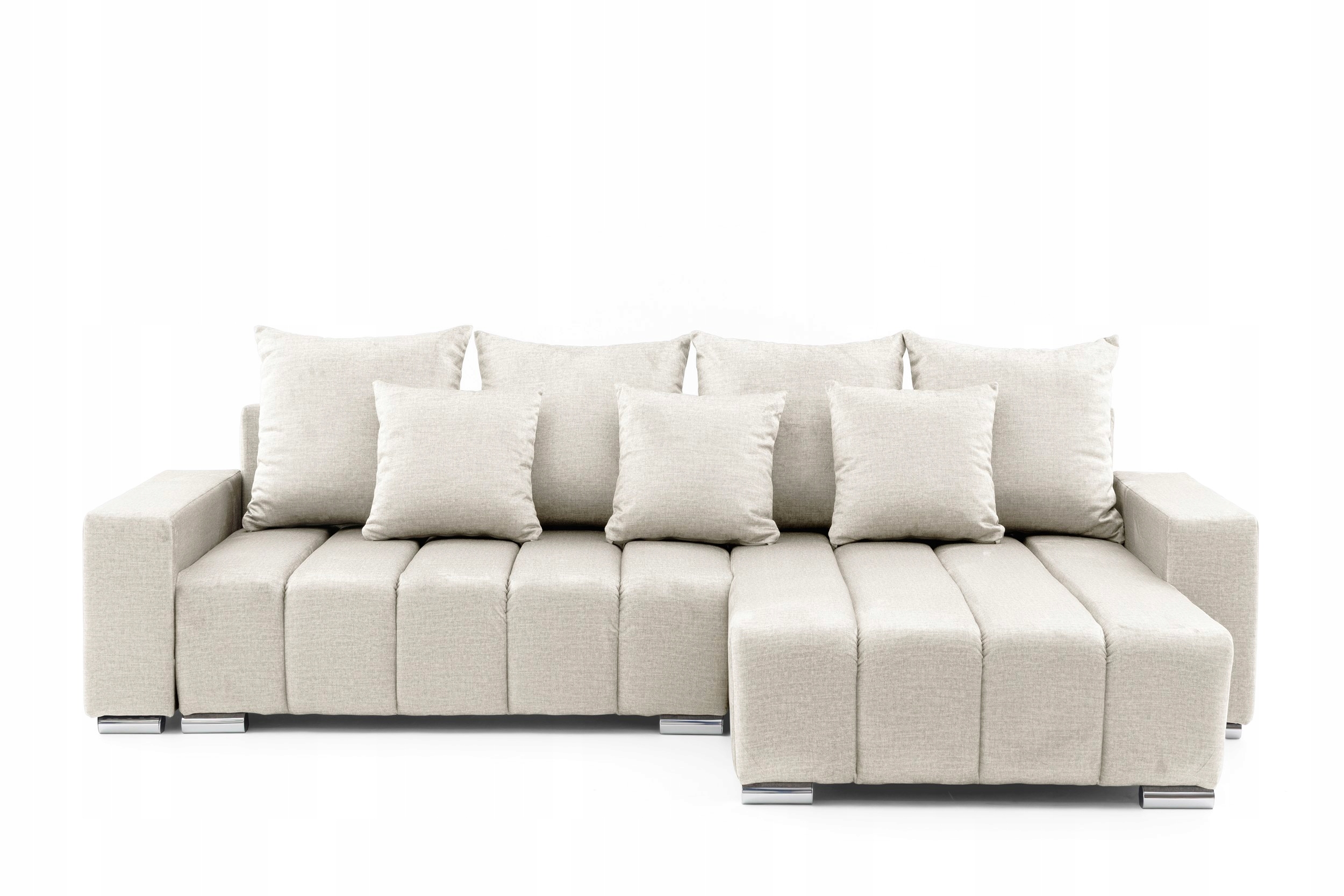 Rohová Sedací Souprava s funkcí spaní Volné polštáře