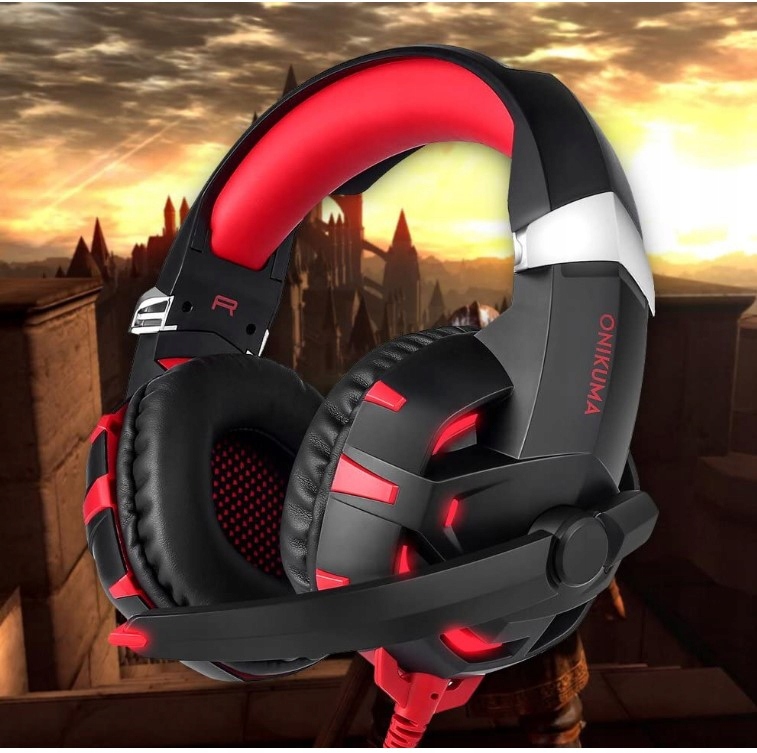 Słuchawki gamingowe dla graczy mikrofon LED RGB PC Marka Onikuma
