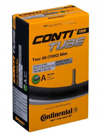 Dętka CONTINENTAL 28 SLIM 700x28c 700x32c 700X35c 700x37c wentyl AV Auto