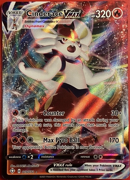 Karta Pokemon TCG Cinderace VMAX (019/072) Dynamax