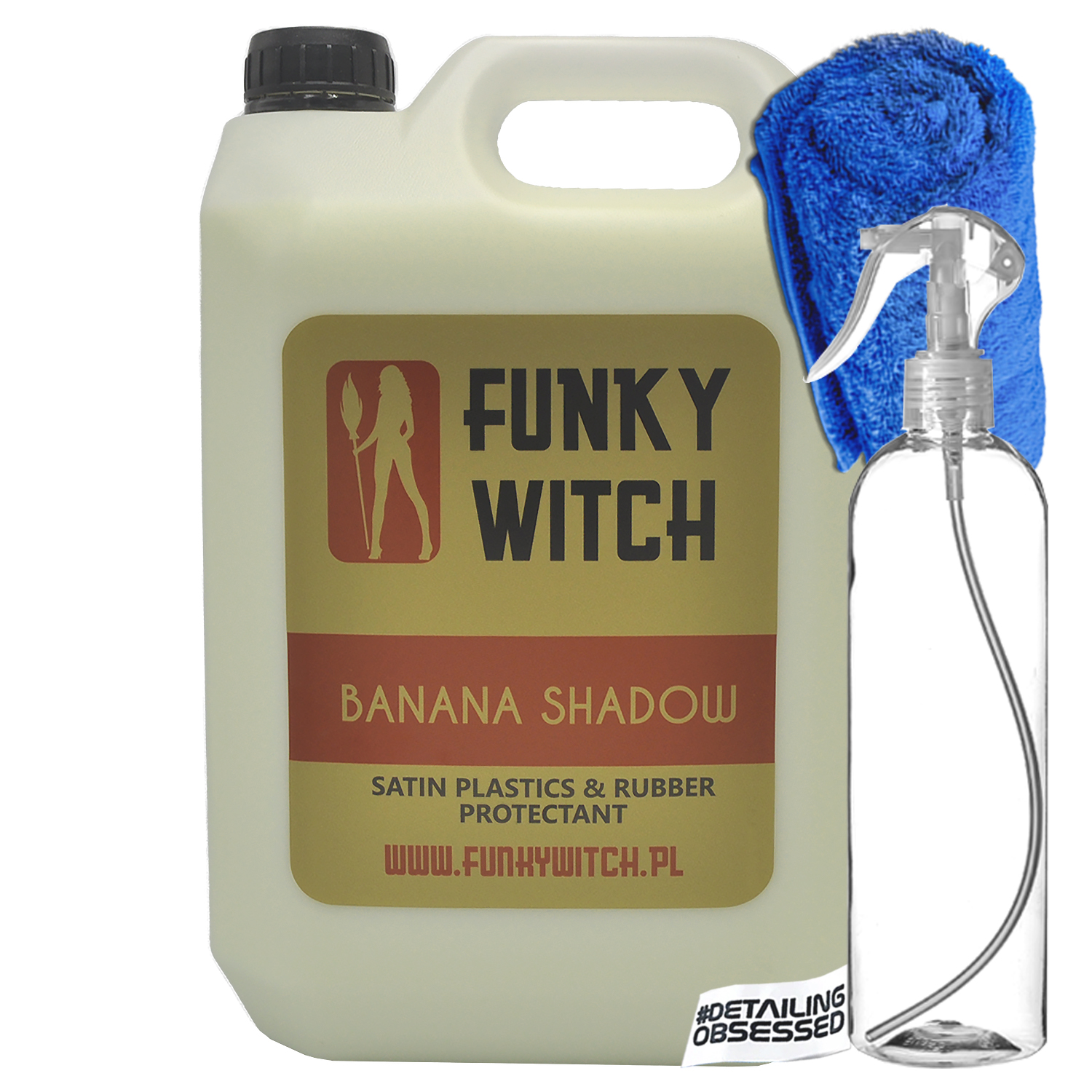 FUNKY WITCH BANANA SHADOW SATIN PLASTIC&RUBBER PROTECTANT 5000ml dressing