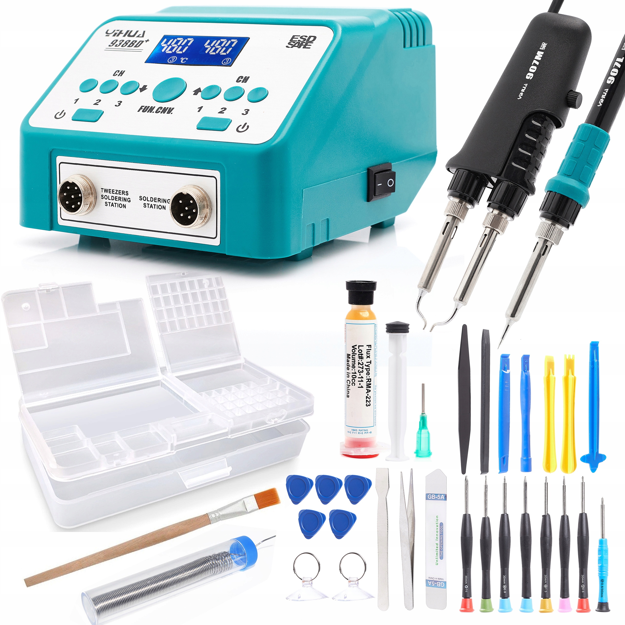 Termopájecí Stanice Yihua 938BD+ Příslušenství Gsm Cín Tavidlo Box