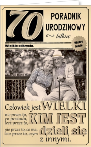 

Kartka urodzinowa na 70 urodziny pomysłowa U17