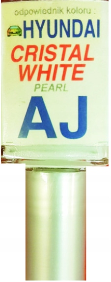 HYUNDAI AJ CRYSTAL WHITE PEARL LAKIER SAMOCHODOWY ZAPRAWKA DO RYS 10 ML ARA