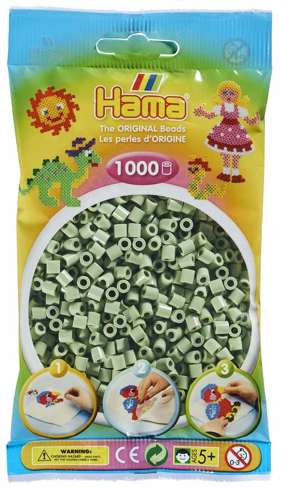 KORALIKI HAMA MIDI 1000 207-101 KOLOR EUKALIPTUS