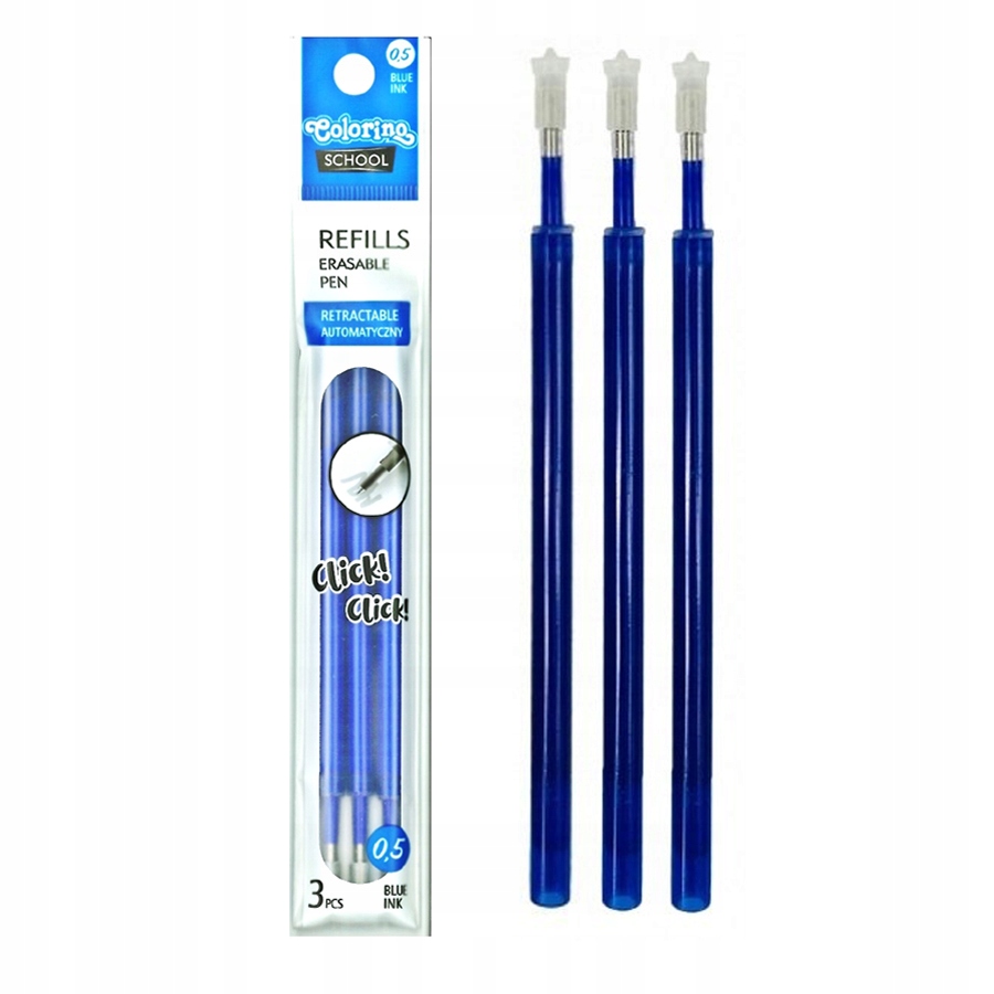 

3 Wkłady 0,5mm do długopisu wymazywalnego Colorino