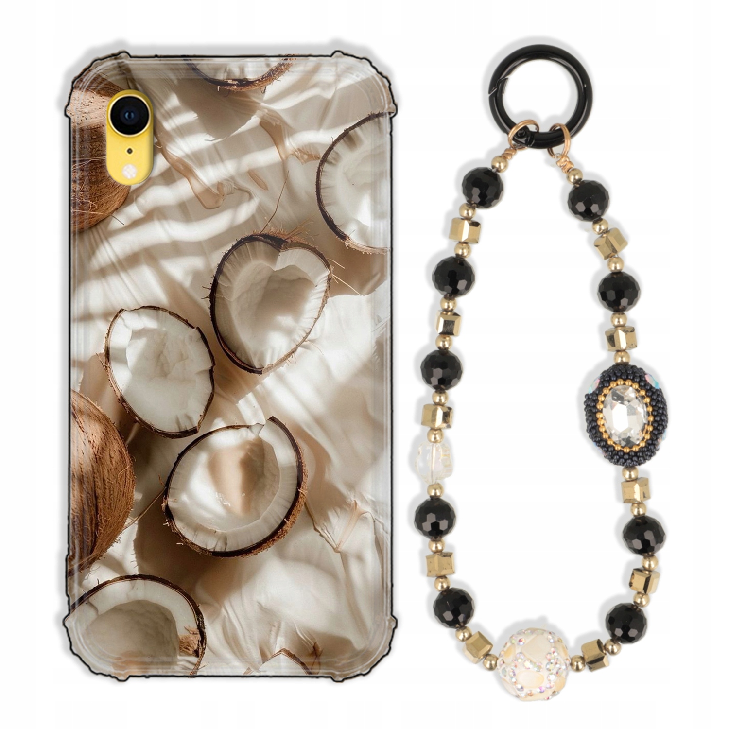 Puzdro Na Iphone Xr Case Antishock Zirkóny Čierno Zlaté Odolné| Silné