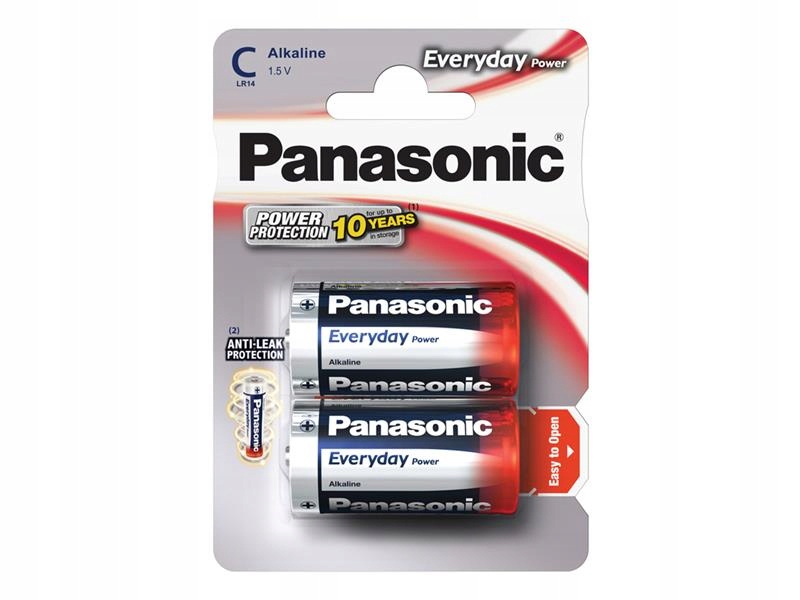 Щелочная батарея Panasonic C (R14) 2 шт.