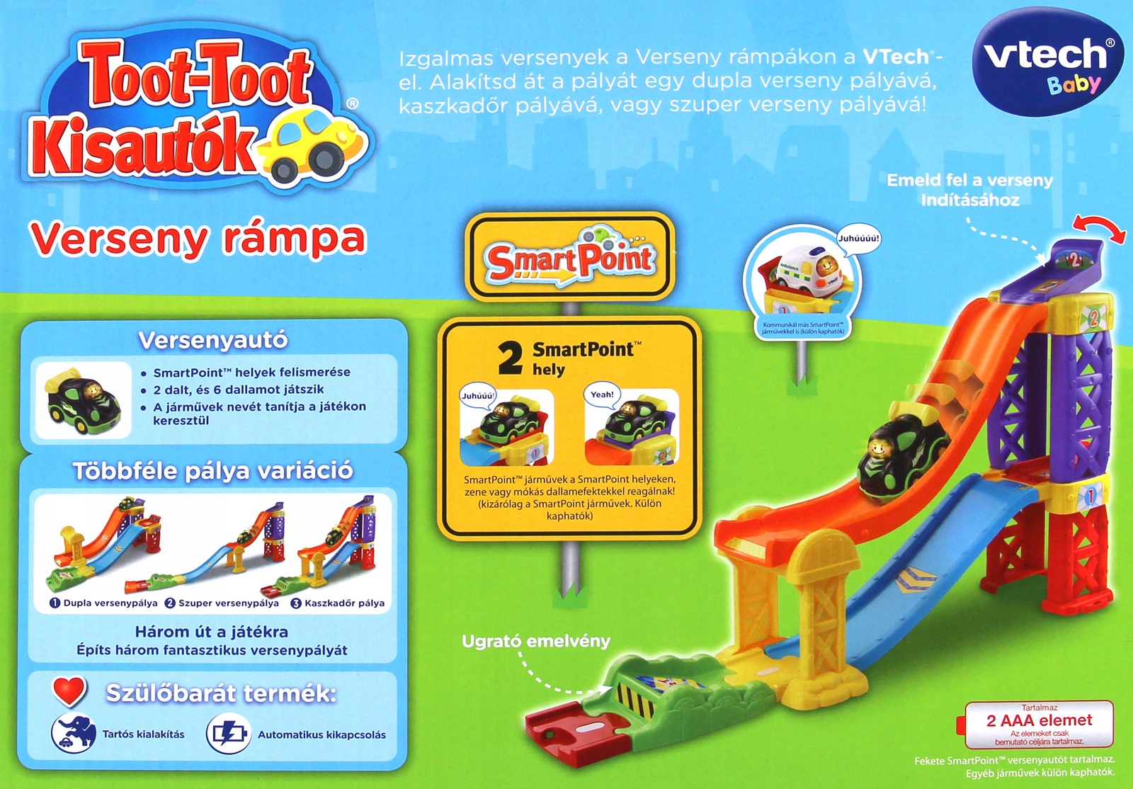 Vtech Tut Tut Autka Tor samochodow Szalona Rampa Tut-tut Węgierska