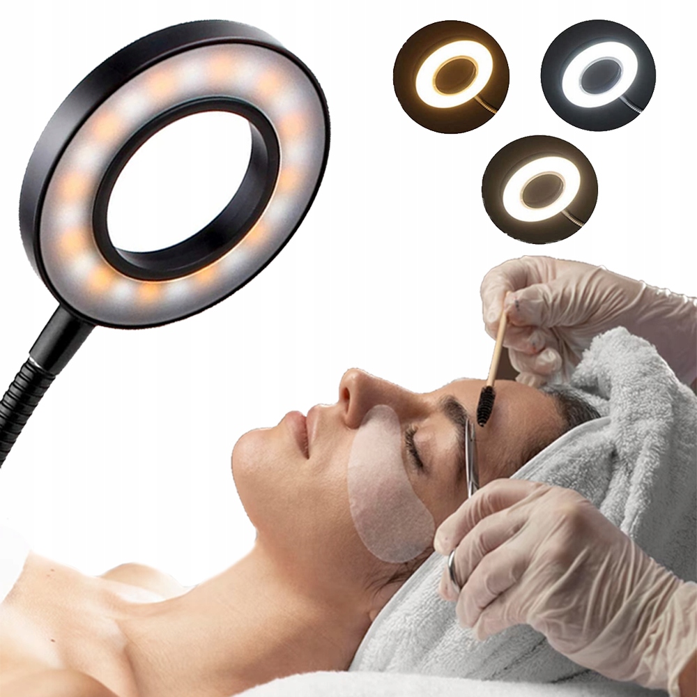 LAMPKA LED BIURKOWA KLIPS DO CZYTANIA USB 3 ODCIENIE ŚWIATŁA REGULACJA 360 Długość/wysokość 13 cm