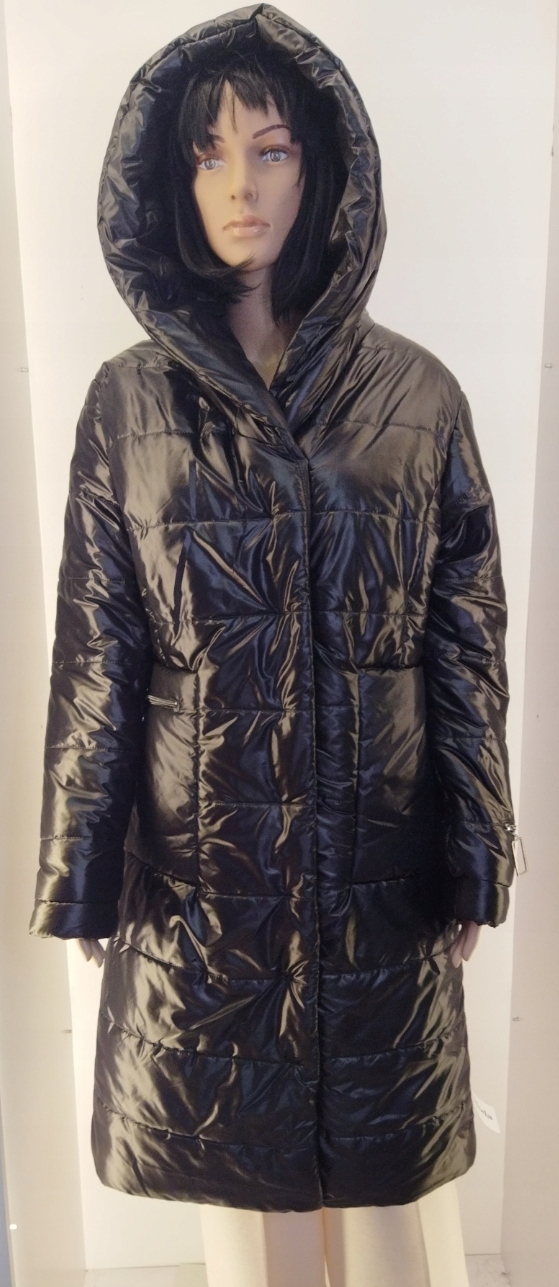 Zimní Bunda S Kapucí Na Zip Vega Moda Pikovaná Černá vel. 42