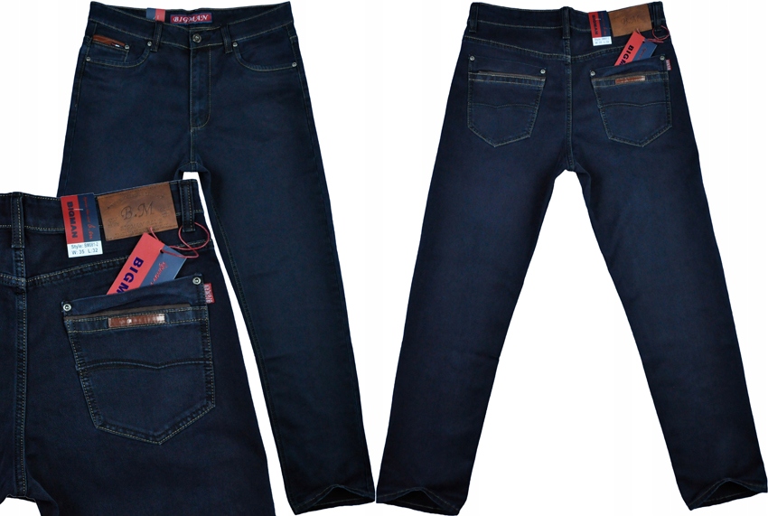 

Męskie spodnie jeans strecz BM081 86 cm 33/34