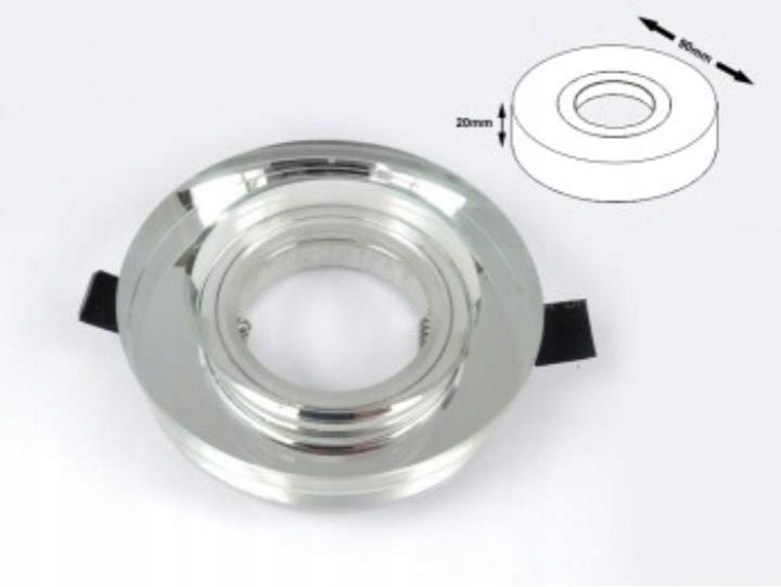 OPRAWA HALOGENOWA GRUBA SZKLANA LED OKRĄGŁA BIAŁA Marka LED-ONE