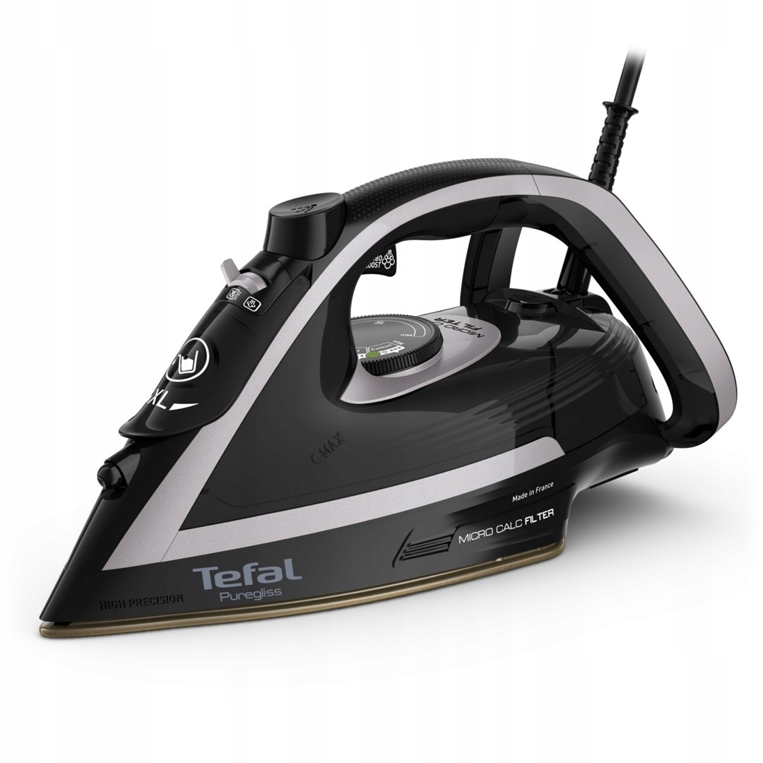 Žehlička Tefal Puregliss FV8062 parná Durilium, silná, 3000 W