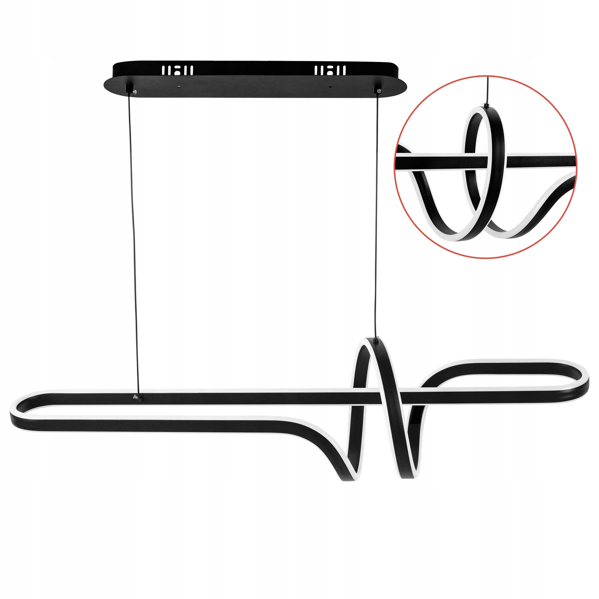 Stropná závesná Led lampa čierna 98 cm Moderná Led lampa do jedálne