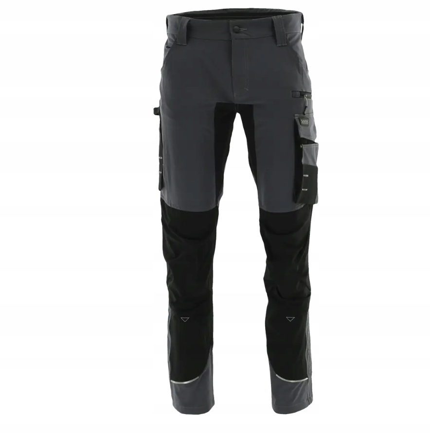 Elastyczne Spodnie Do Pasa Motionflex szaro-czarne Sara r. 48