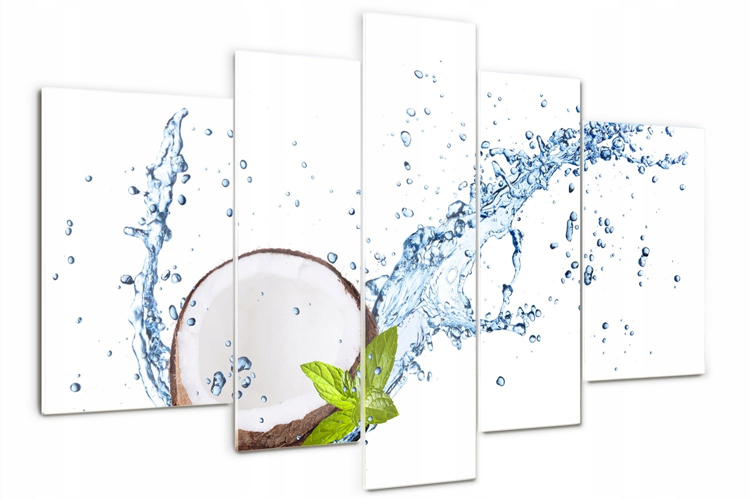 

Obraz szklany tryptyk na ścianę Kokos i woda