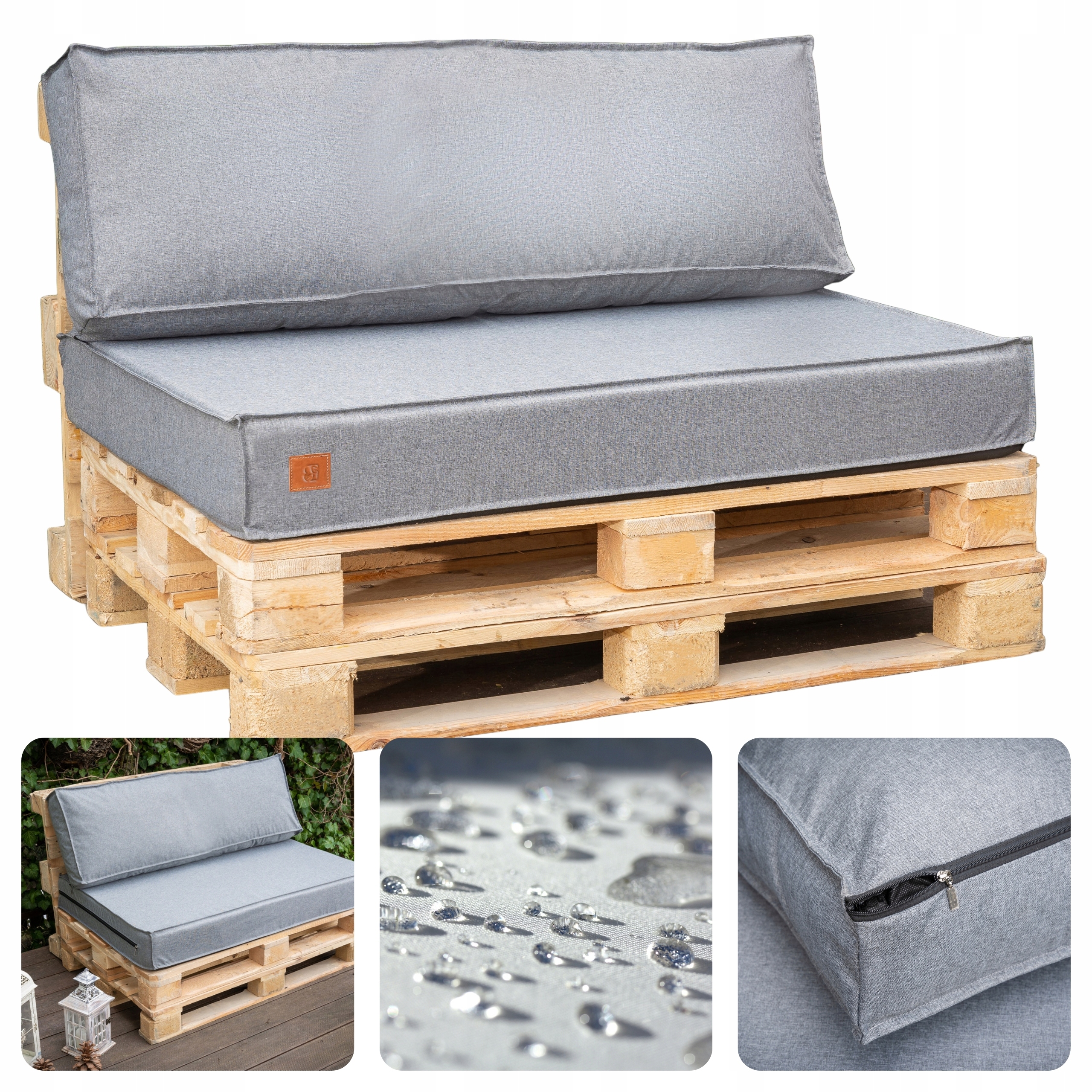 Polštáře Set na euro palety nábytek polštáře Voděodolné 120x80x15