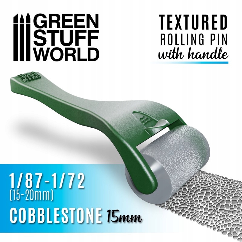 Green Stuff Rolling Pin Handle Cobblestone 15mm