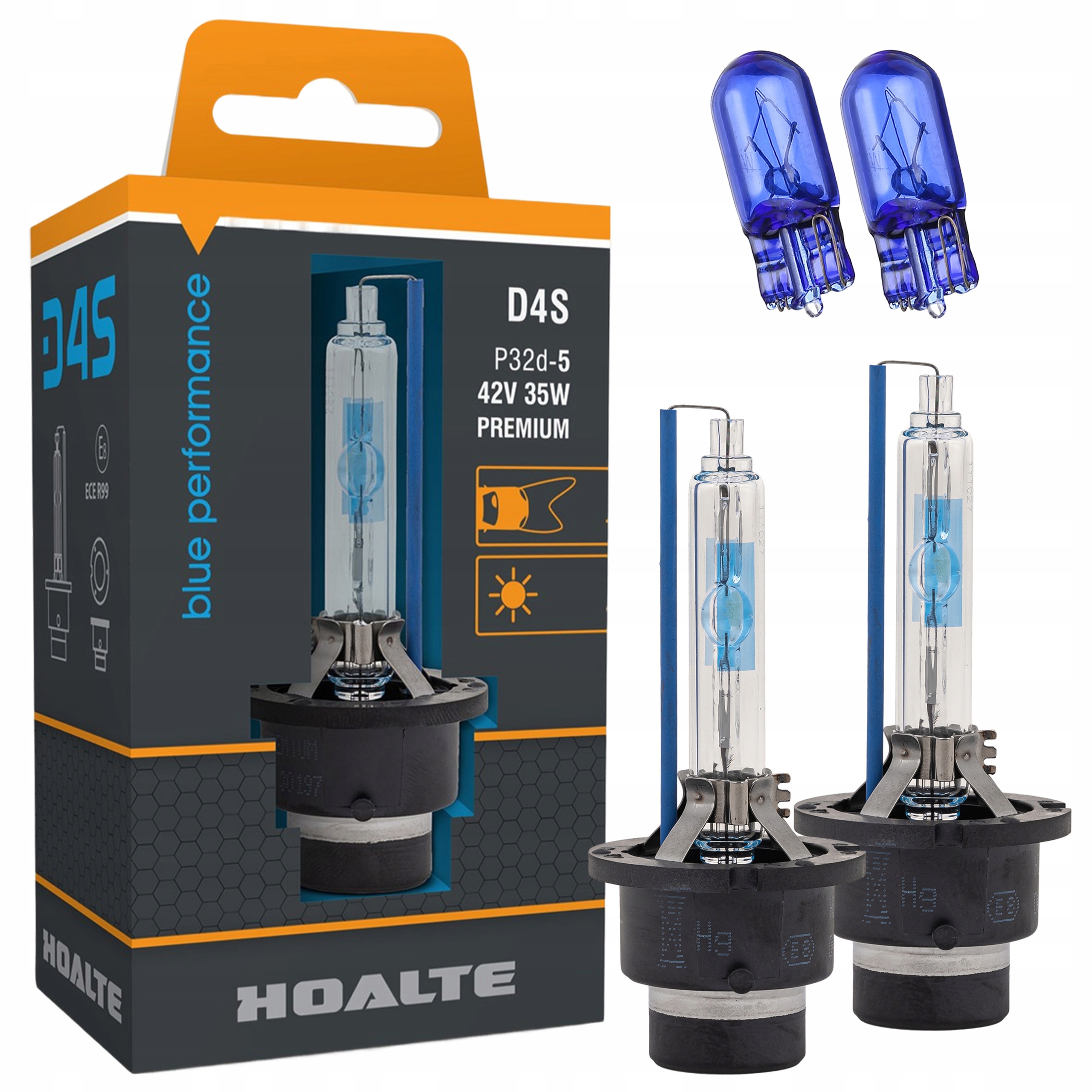 Zestaw Żarnik Ksenon D4S Performance 35W Żarówki W5W 12V 5W 6200K White