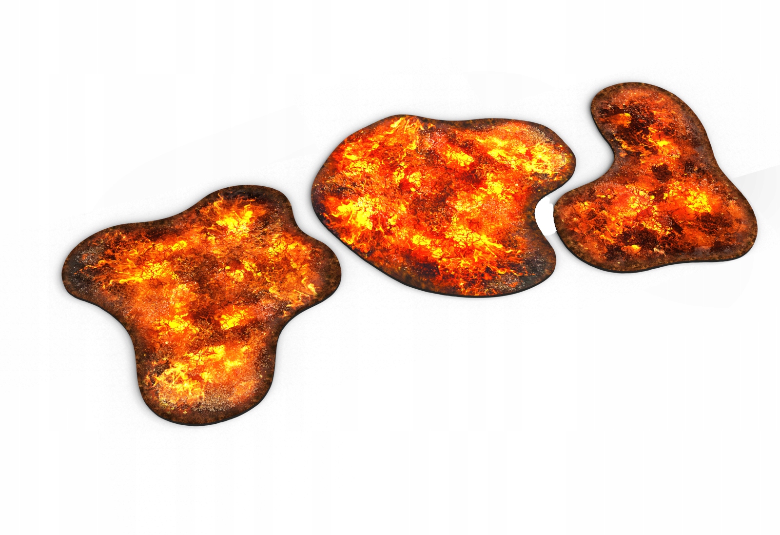 ZESTAW GUMOWYCH TERENÓW 2D - PŁONĄCY LAS