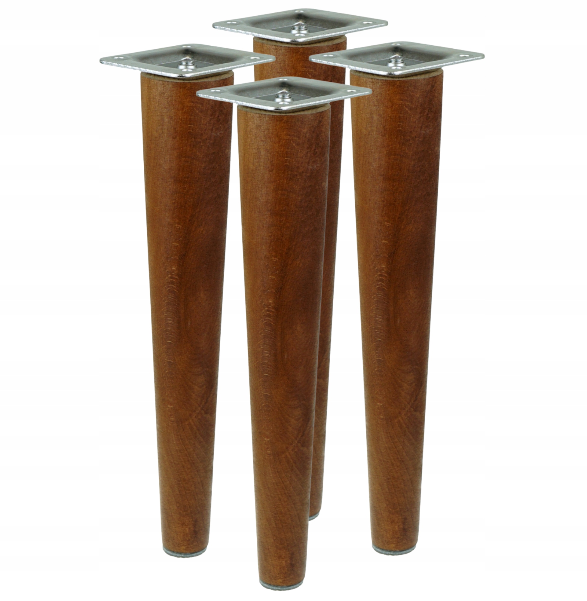 Nohy 45 cm dřevěné, bukové, ořechové, jednoduchý set