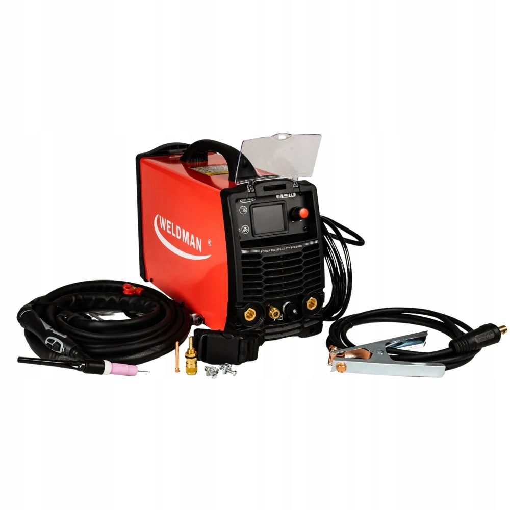 Spawarka inwertorowa Weldman Power Tig 210 Ac/dc LCD Synergia Puls Pfc alu