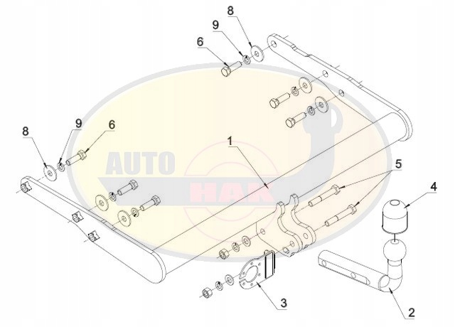 HAK HOLOWNICZY + MODUŁ VW T6 2015-2019 Producent Auto-hak
