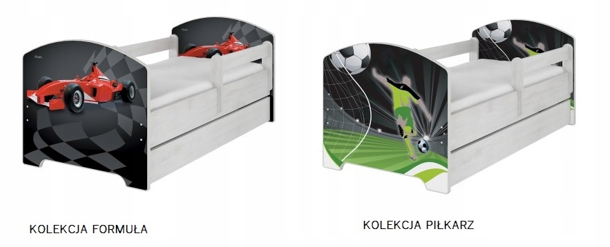 Łóżko OSKAR X BABY BOO FILMIK 160X80 materac WZORY EAN 5903707846320