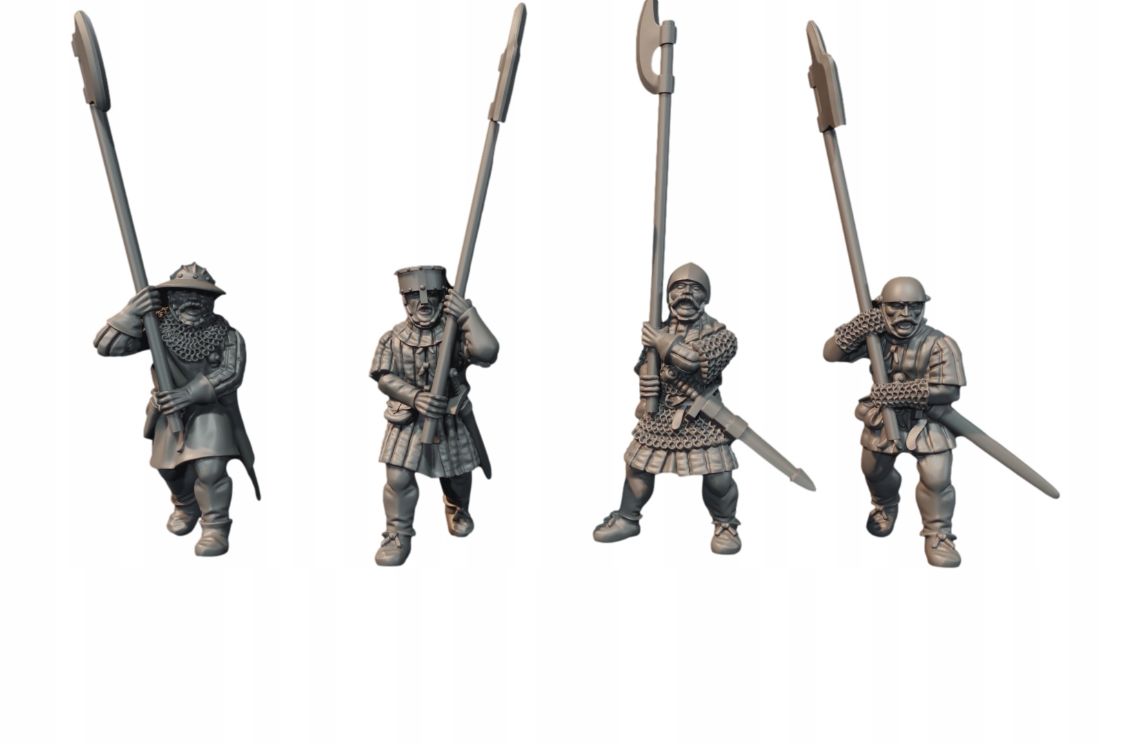 13th Century Billmen Advancing - 4x