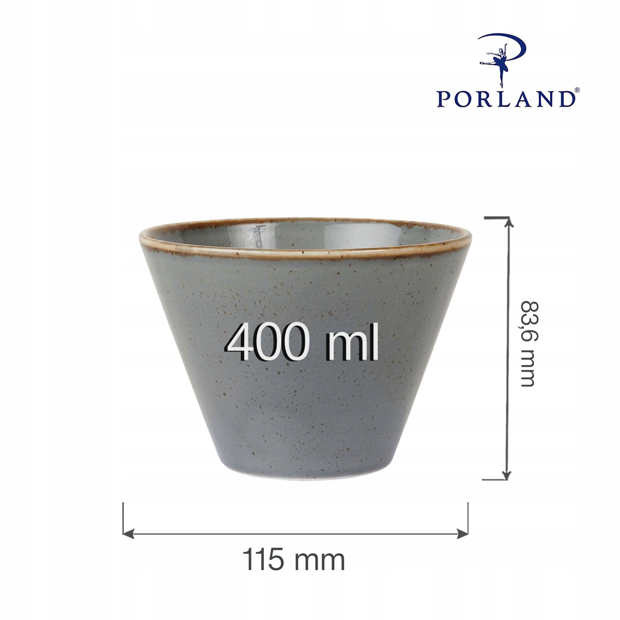 Miska stożkowa Stone 400 ml Marka Porland