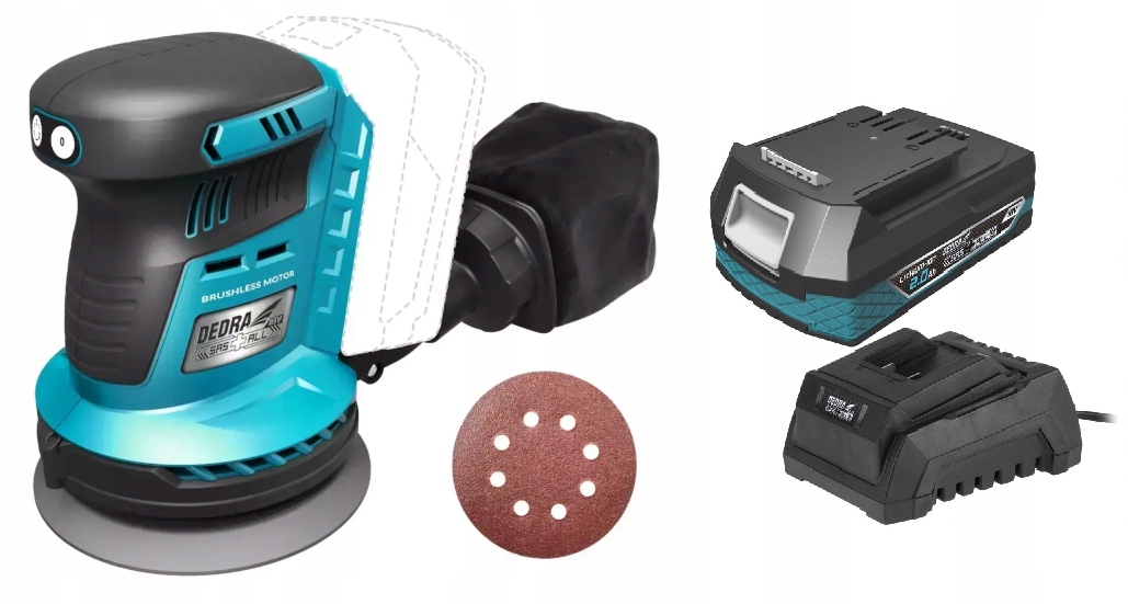 Dedra Excentrická bruska akumulátor 2AH Set 18V Sas DED7062 125mm Bl