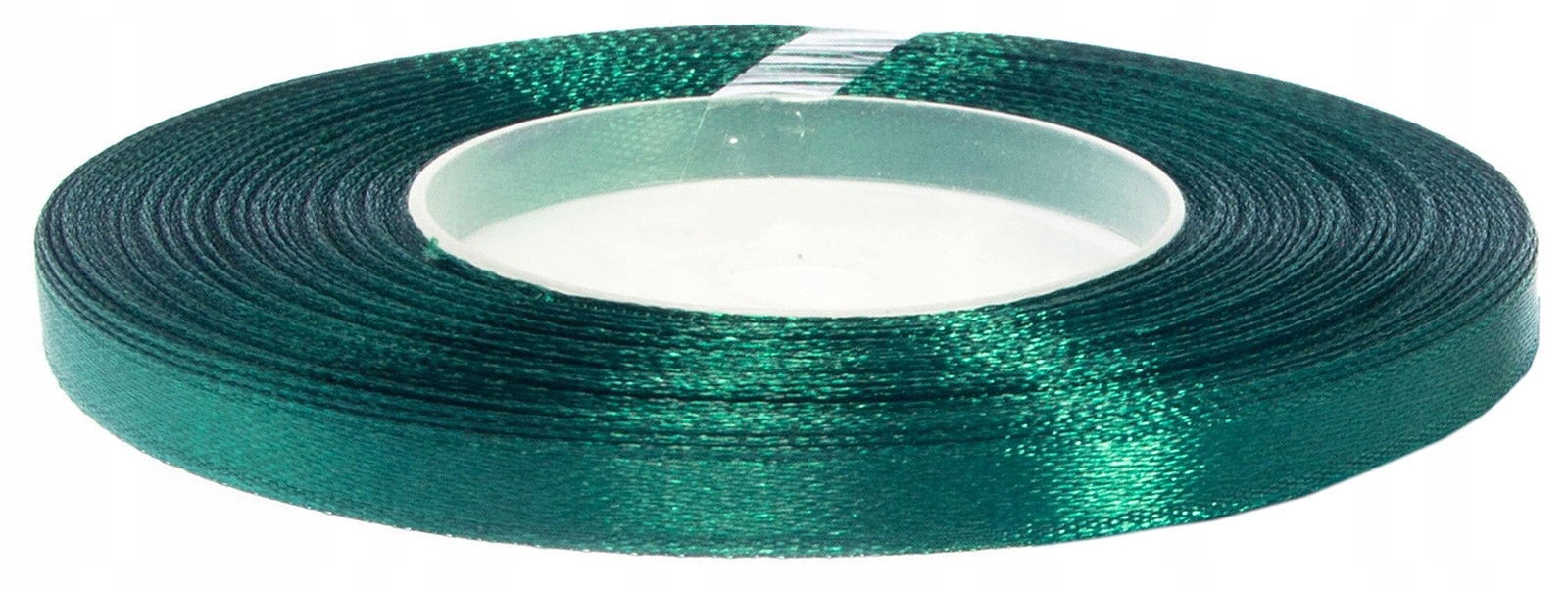 Tasiemka wstążka satynowa 6 mm 32 m ciemnozielona