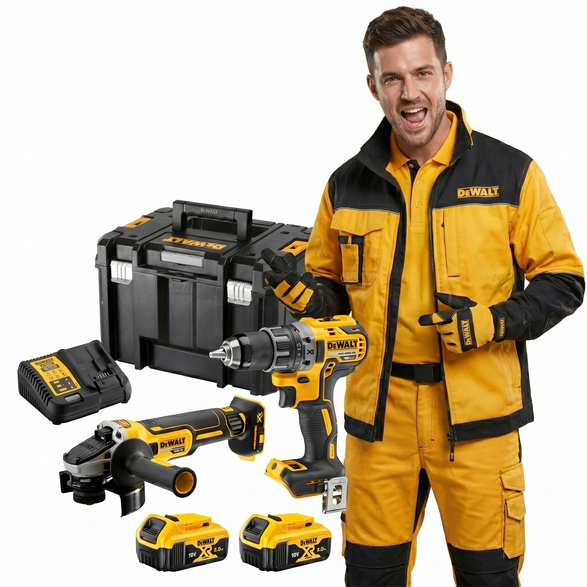 Dewalt Combo Set 18V DCK2020P2T (DCD791+DCG405) 2x5,0Ah Tstak