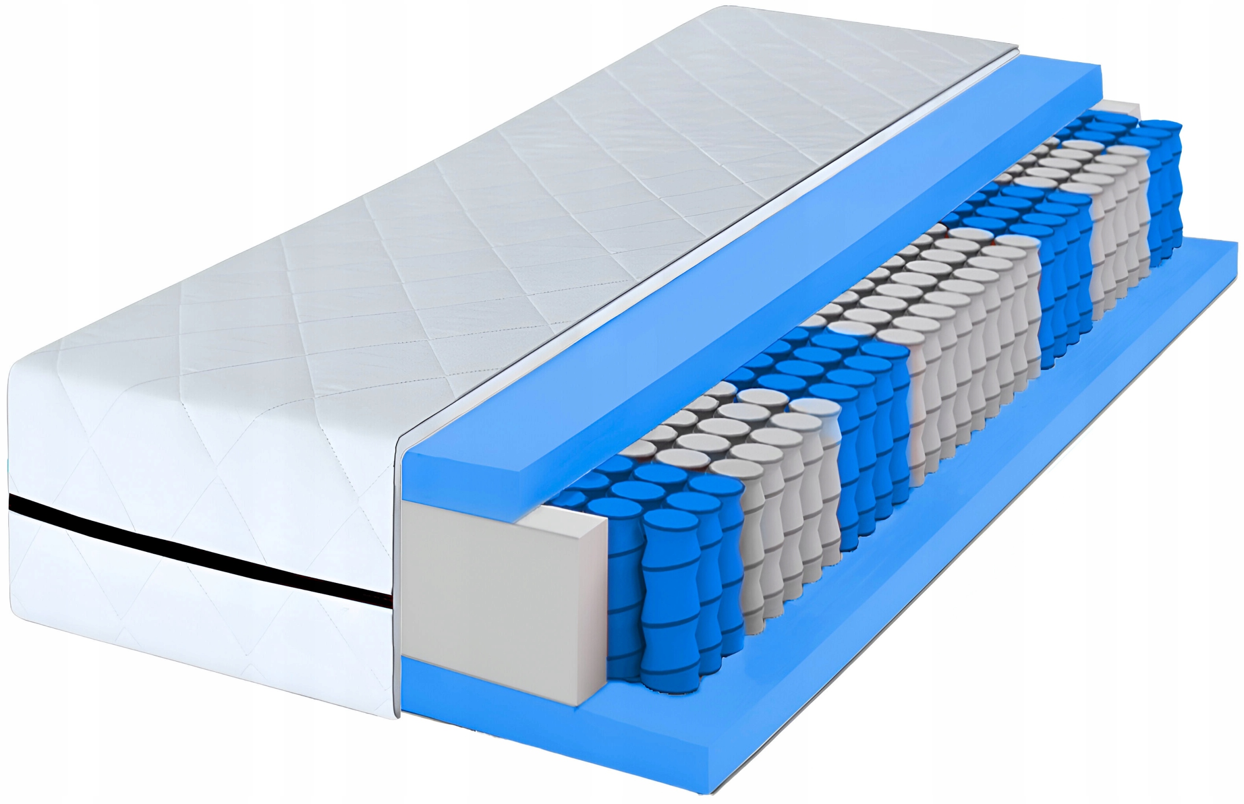 Materac 90x200 kieszeniowy dwustronny średnio twardy H3 Blanco pocket Max