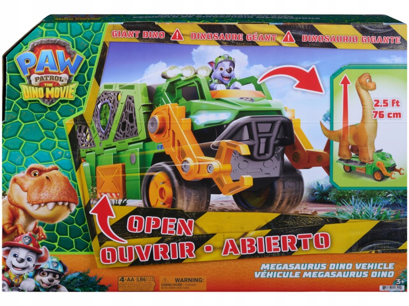 Pojazd Psi Patrol: Dino Movie pojazd z dmuchanym dinozaurem 6075939