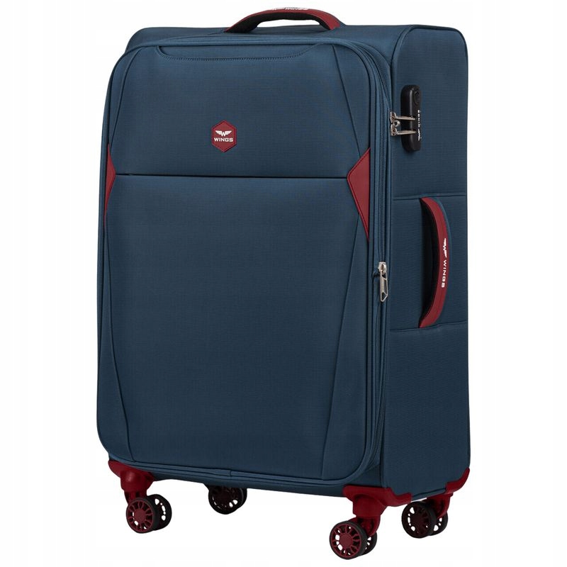 Walizka Wings Dipper Średnia Miękka Poszerzana 24" 75L Blue