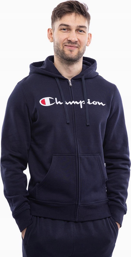 Pánská Mikina Champion Full Zip Hoodie Tmavě Modrá 220255 BS501 vel. M