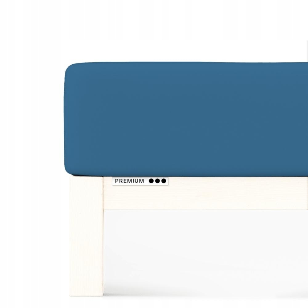 Prostěradlo Schlafgut Premium 90x190-100x220 cm Blue Mid 615