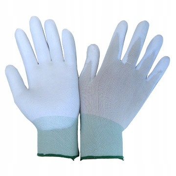 Rękawice robocze poliuretanowe białe r.10 - 10 par