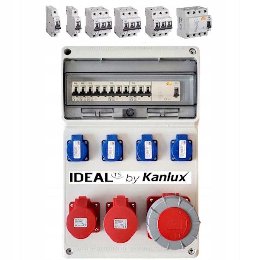 Stavebný rozvádzač Elektrický rozvádzač Rbd D7WR 63A 32A 16A 4x 230V