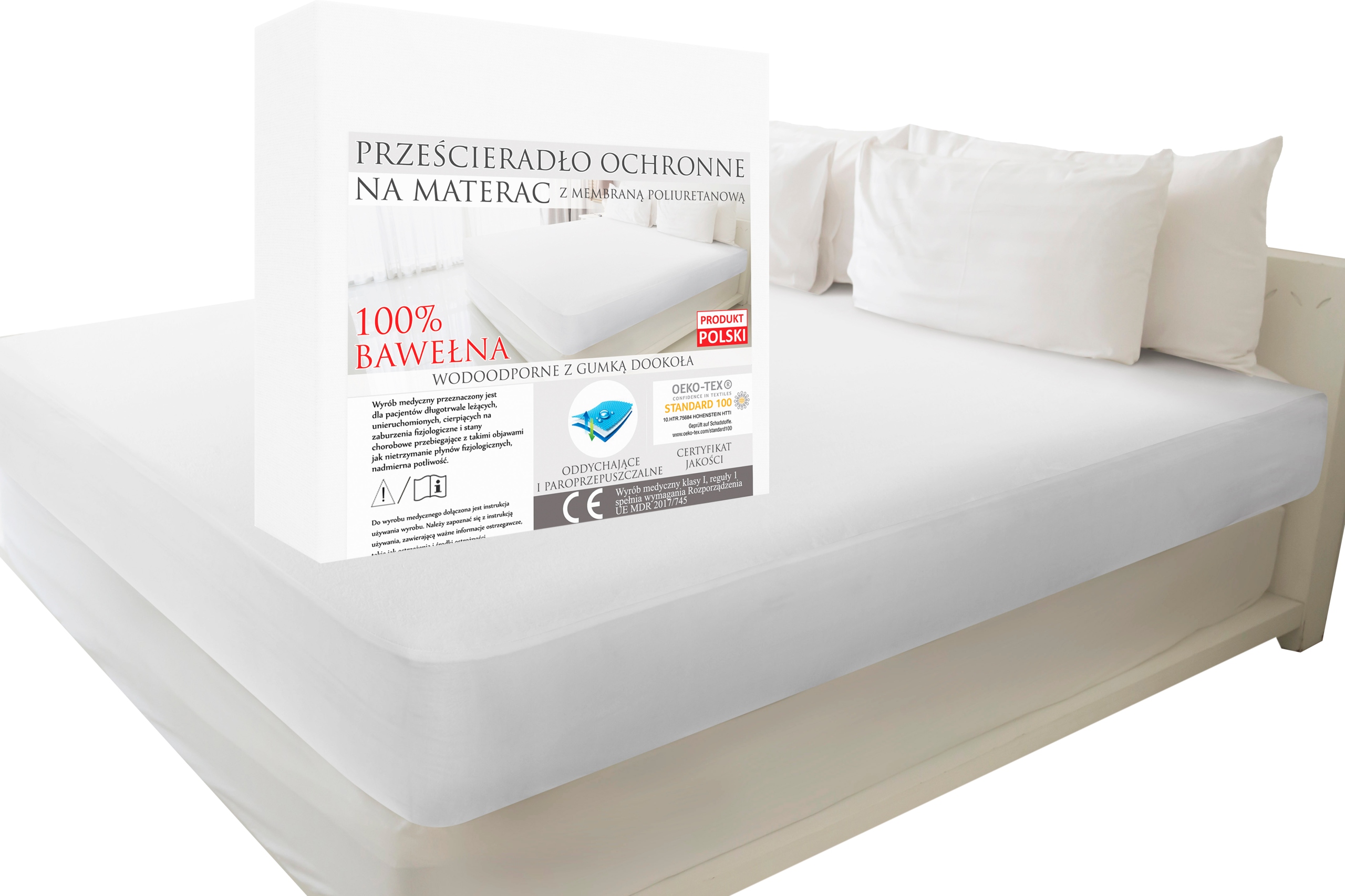 OCHRANIACZ NAKŁADKA NA MATERAC 100x200 GUMKA DOOKOŁA 100% BAWEŁNA JERSEY !