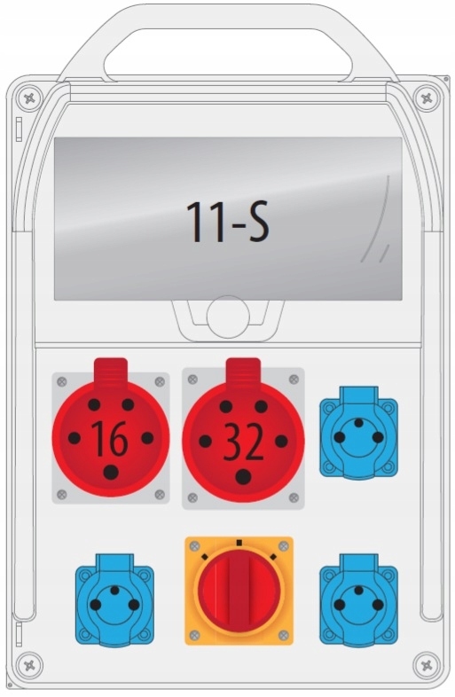 Rozvaděč 11S 16A/5 32A/5 3x250 L0P B.18.382-8W