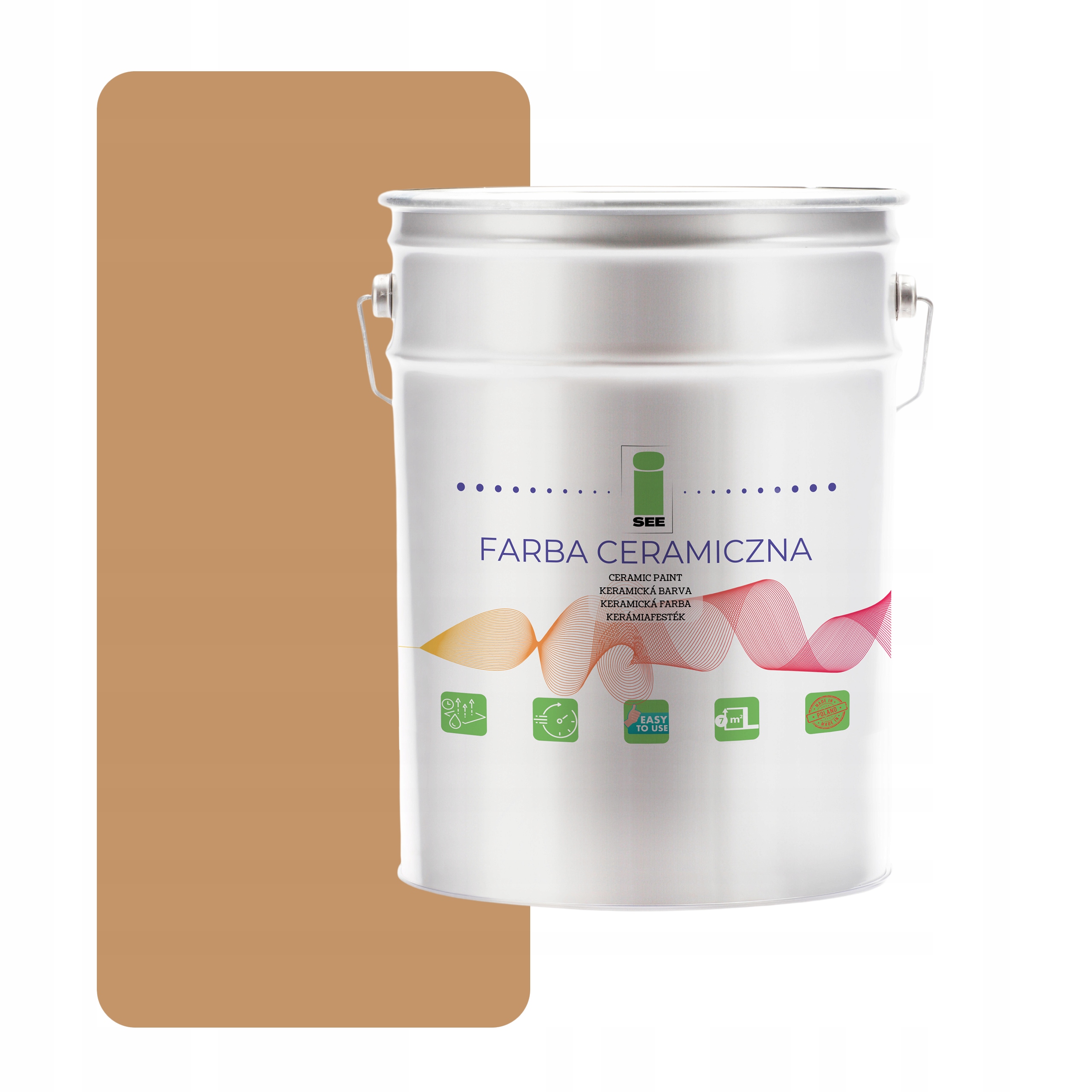 Keramická Farba Na Steny Umývateľná Pastelovo Béžová 5 L, Odolná Voči Škvrnám