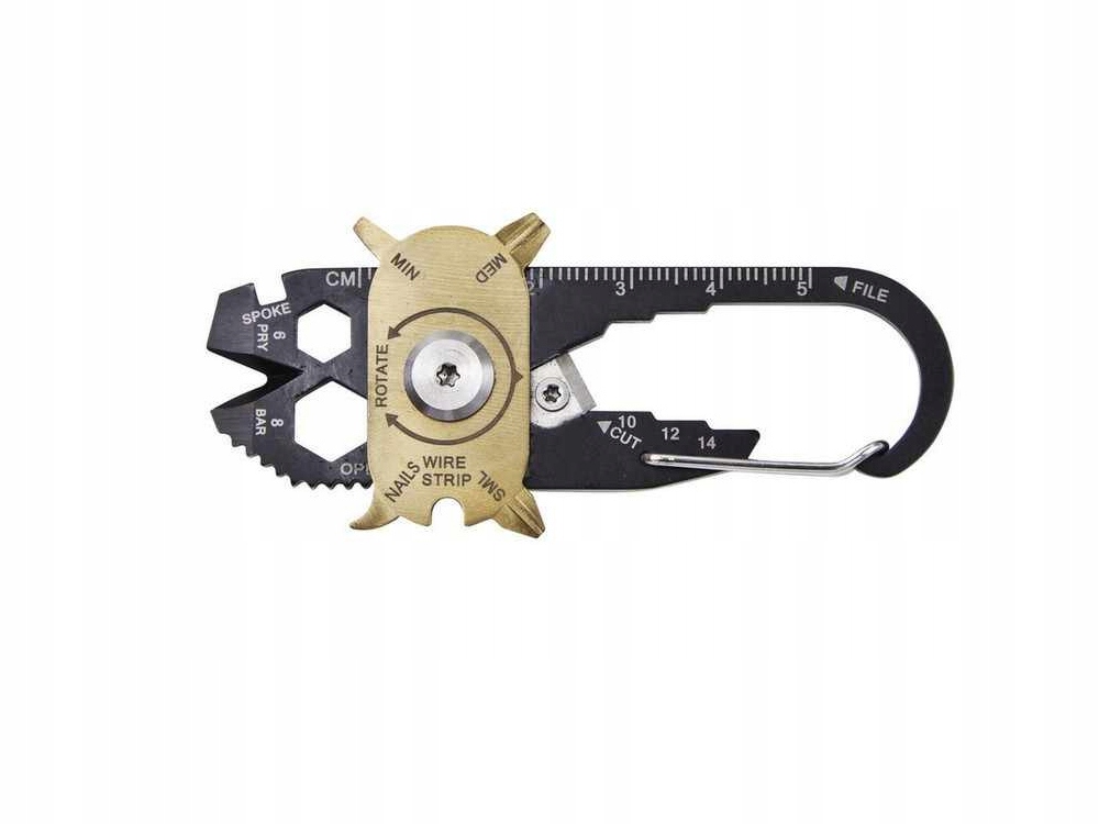 BRELOK KARABIŃCZYK NÓŻ MULTITOOL PRZEŻYCIA 20W1 Marka Verk Group