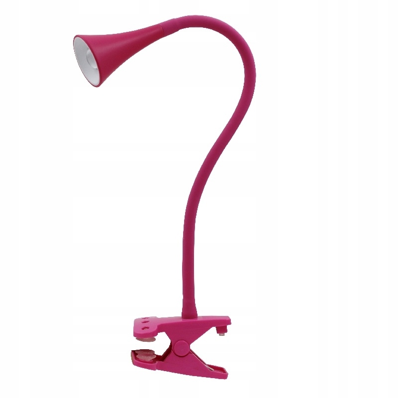 Lampka biurkowa z klipsem HAPPY RÓŻOWA