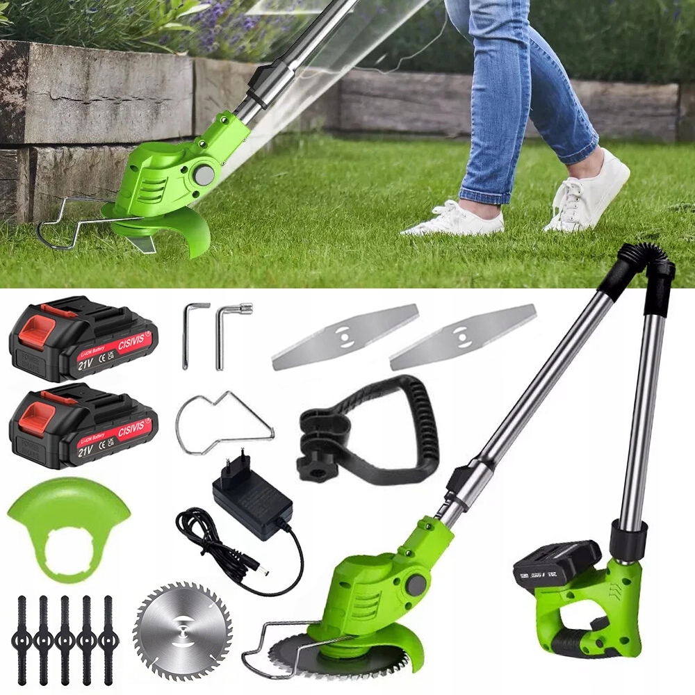 Skládací Akumulátorová Sekačka Na Trávy Zahradní Elektrická Kosa