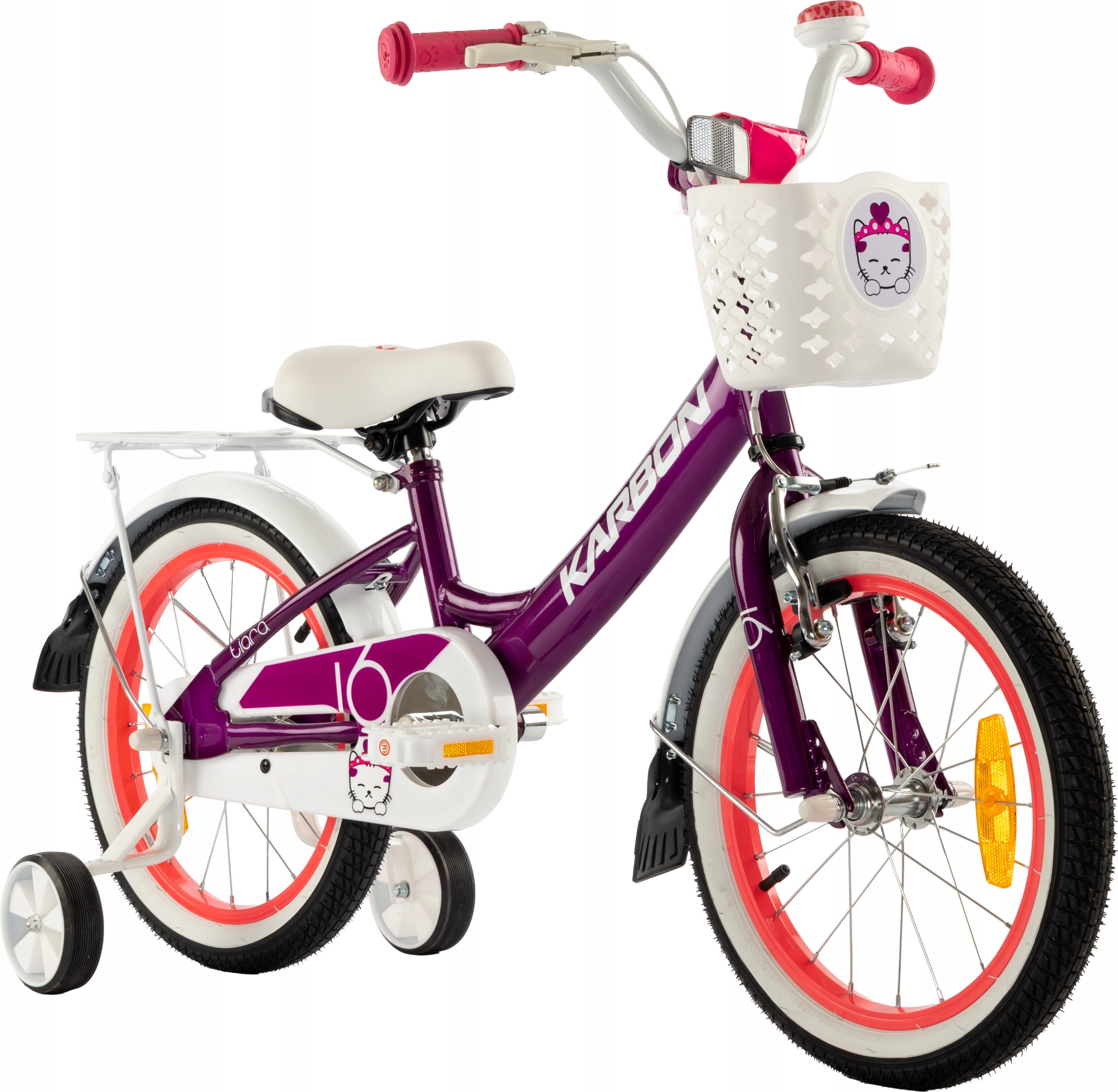 Rowerek Dziewczęcy 16 Tiara Fiolet B16KA740901B Karbon